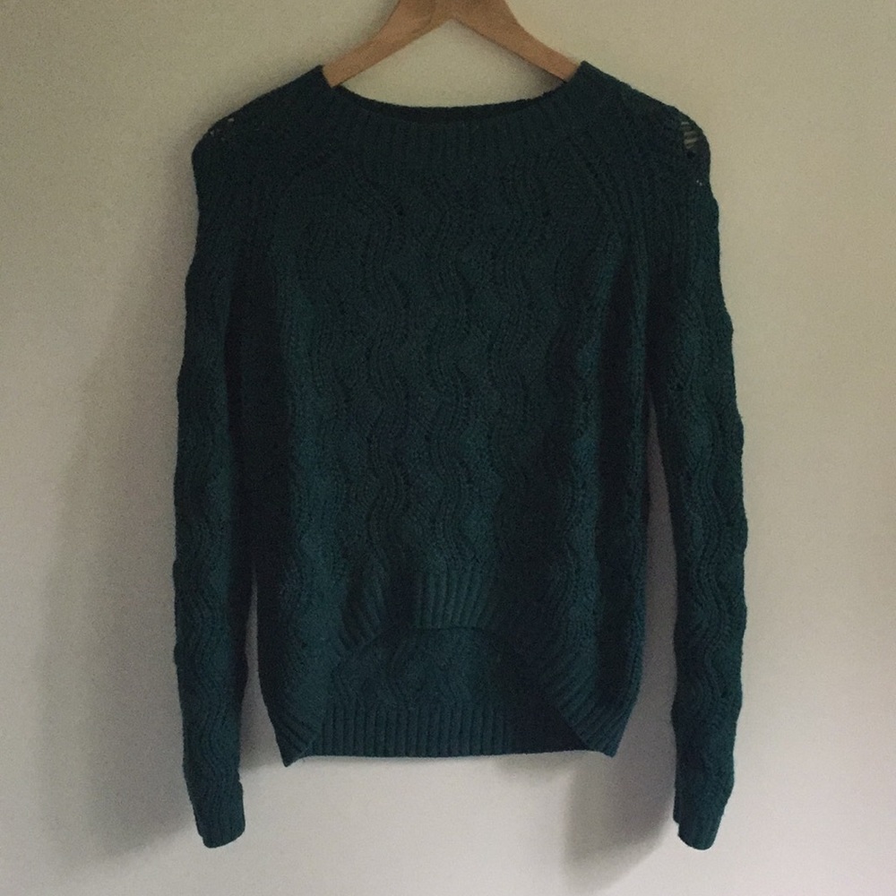 Urban Outfitters Cable Knit Forest Green Sweater